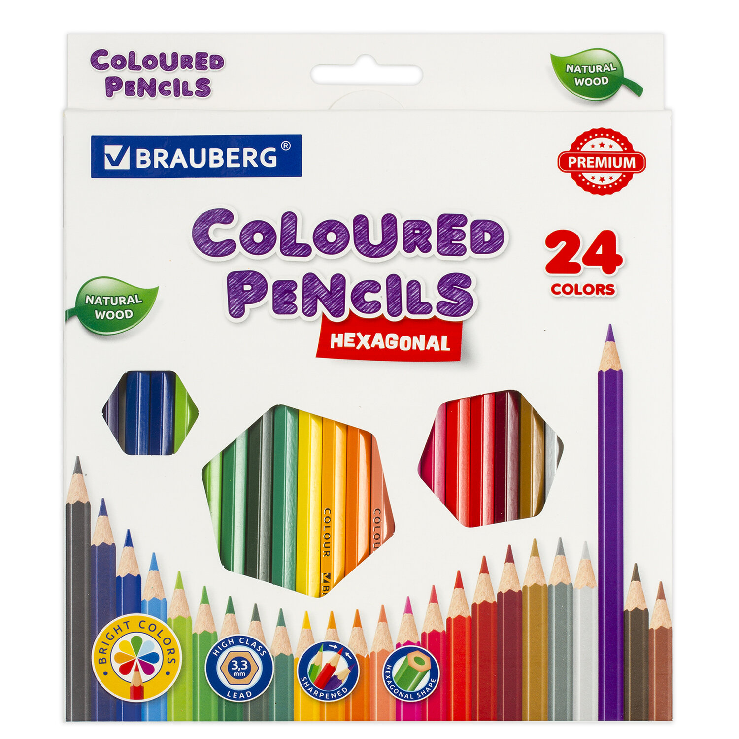Карандаши 24цв. BRAUBERG 