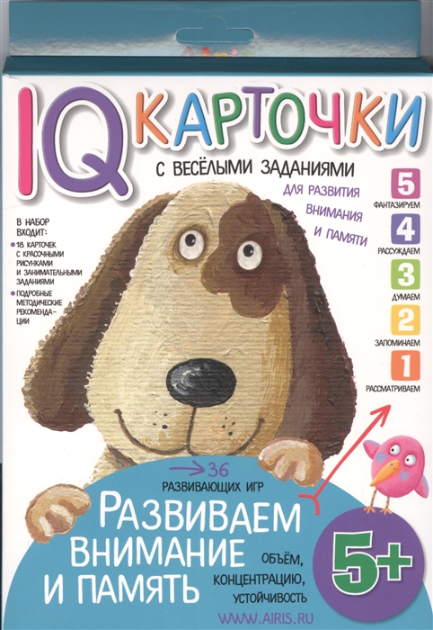 Карточки с  веселыми заданиями. Развиваем внимание и память (5+)