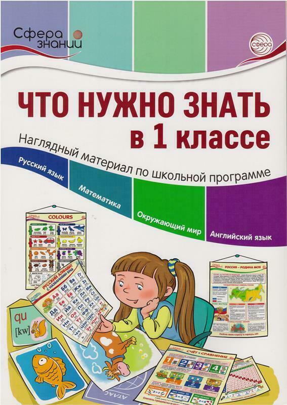 Что нужно знать в 1 классе. Наглядный материал по школьной программе. 32 учебных таблицы (Цветкова Т.В.)