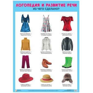 Плакат. Логопедия и развитие речи. Из чего сделано? (Шукшина Е.В.)