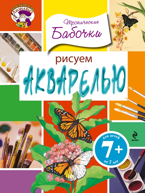 Рисуем акварелью. Тропические бабочки (7+)