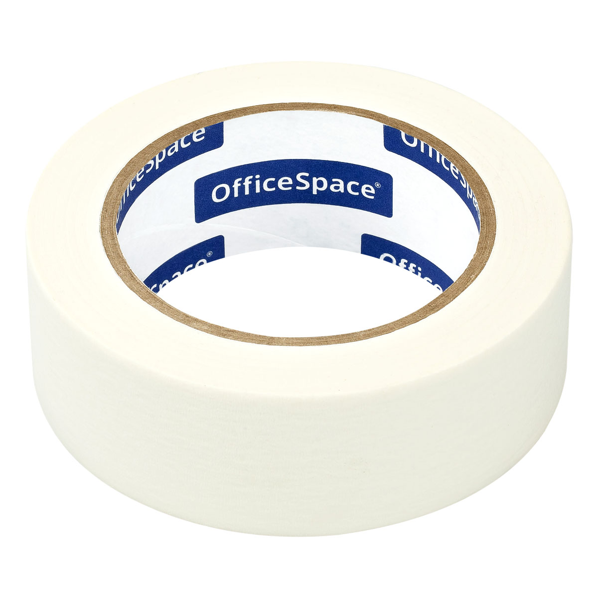 Клейкая лента малярная 38мм х 50м. OFFICE SPACE 125 мкм, на бумажной основе, крепированная (КЛм_55381)