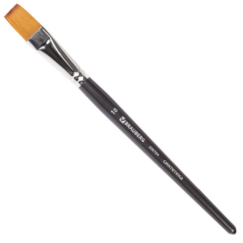 Кисть синтетика плоская №18 BRAUBERG 
