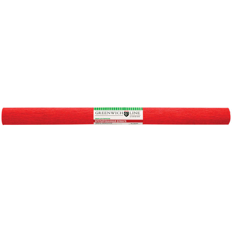 Бумага крепированная 50х250см. GREENWICH LINE 32г/м², красная, в рулоне (CR25004)