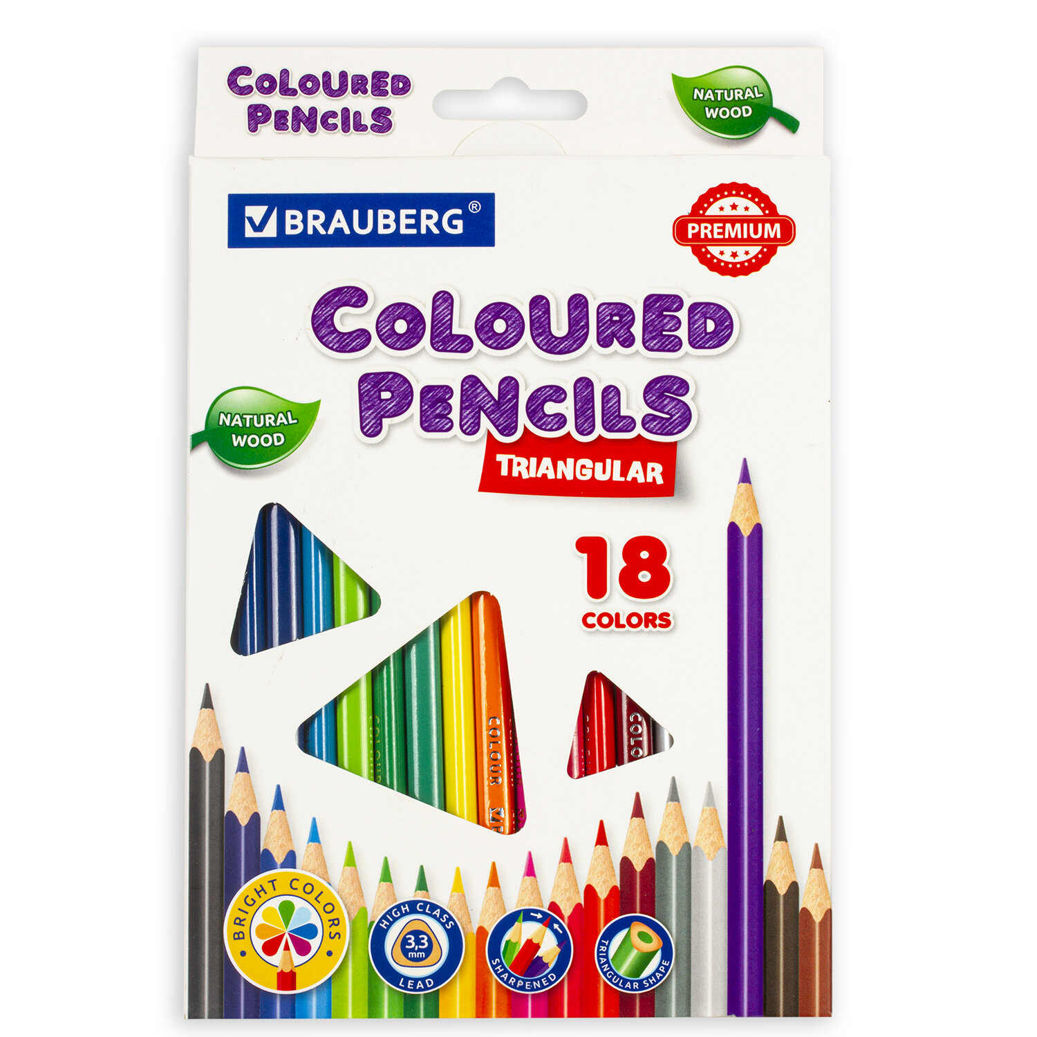 Карандаши 18цв. BRAUBERG 