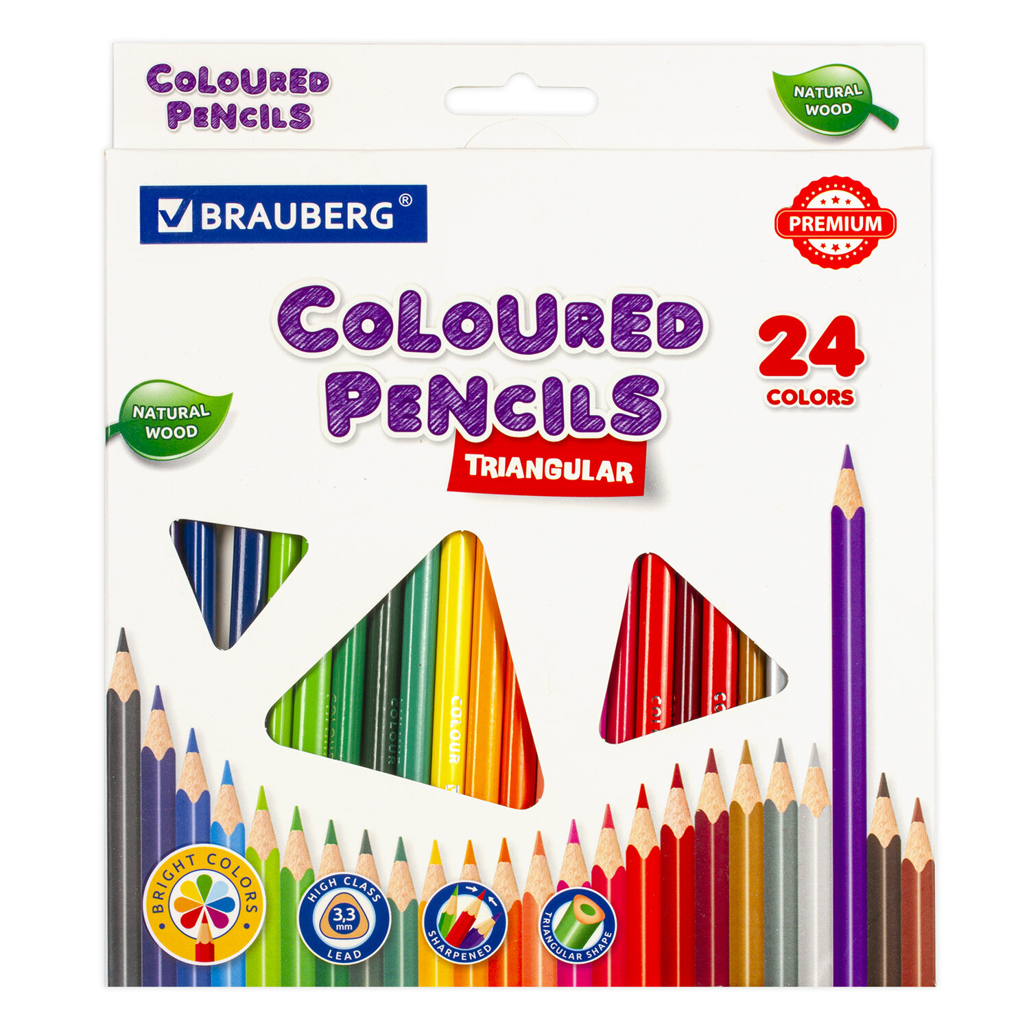 Карандаши 24цв. BRAUBERG 