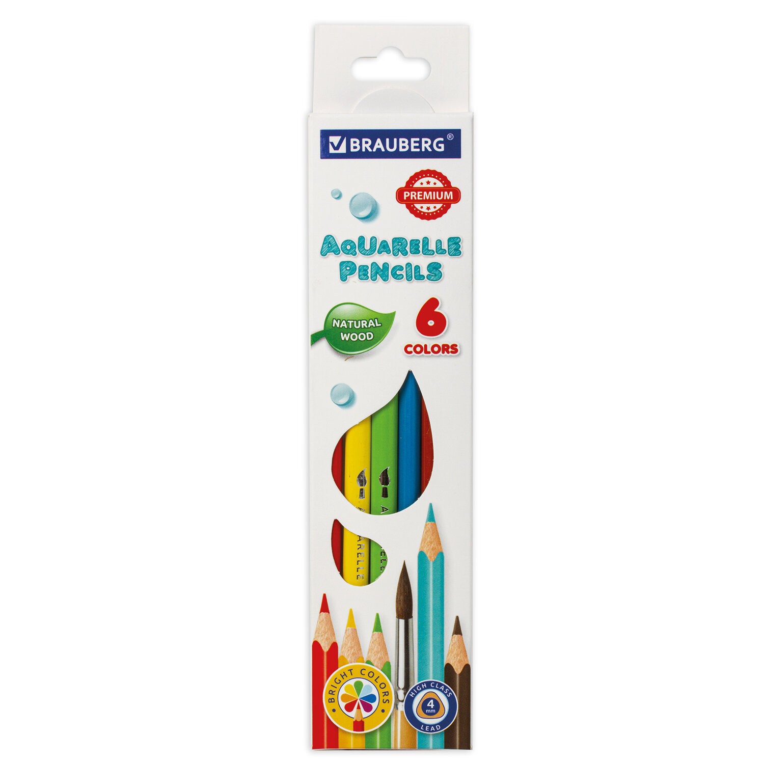 Карандаши акварельные 06цв. BRAUBERG 