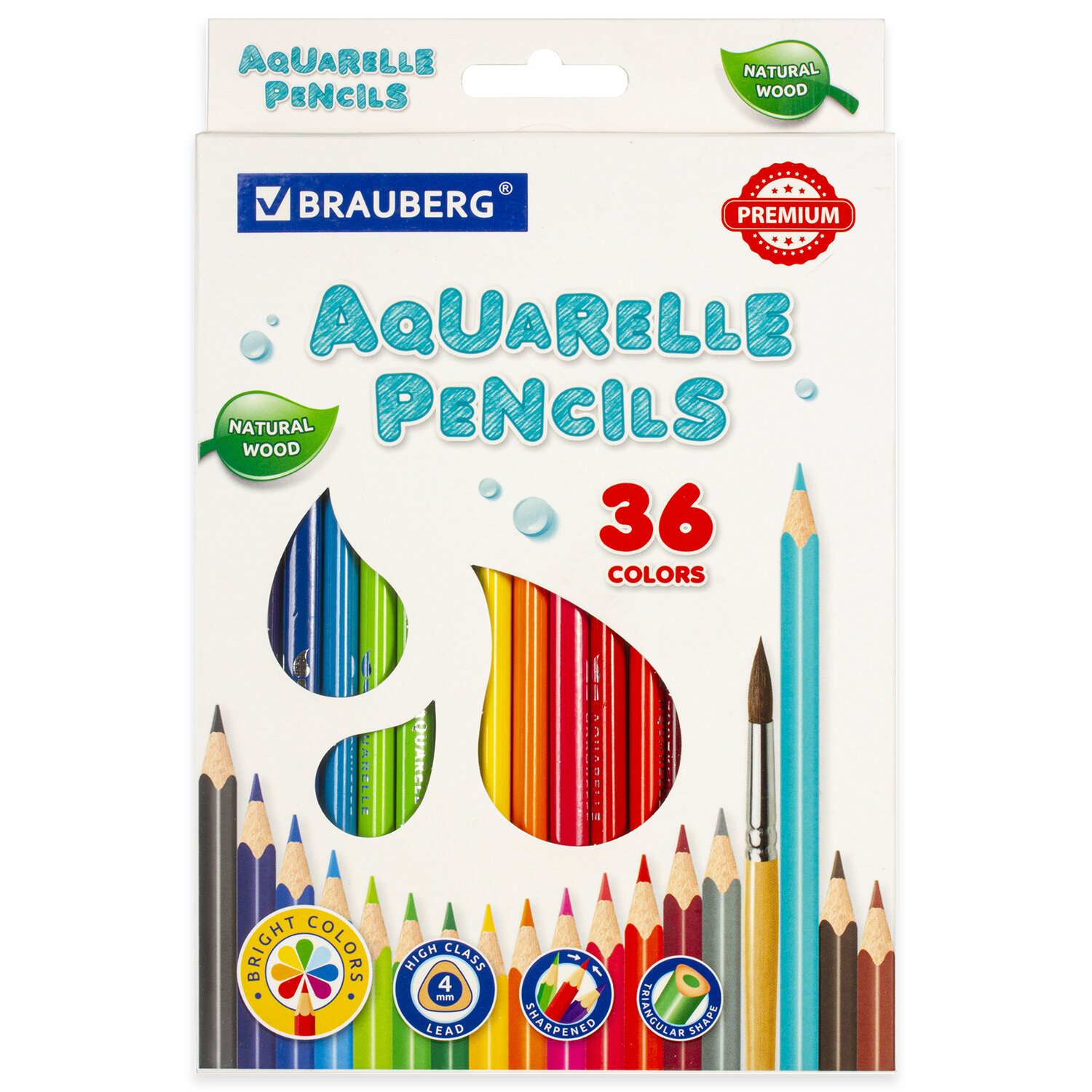 Карандаши акварельные 36цв. BRAUBERG 