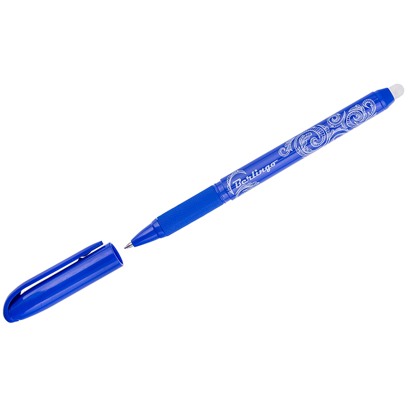 Ручка гелевая стираемая BERLINGO 0.5мм, корп.круглый, синий, с грипом, синяя (CGp_50812)