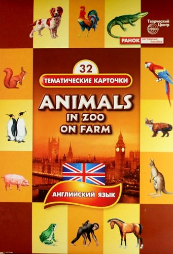 Тематические карточки на английском языке. Животные (Animals)