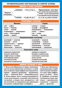 СМ. Русский язык. Правописание согласных в корне слова. Наглядно-раздаточное пособие (200х140)