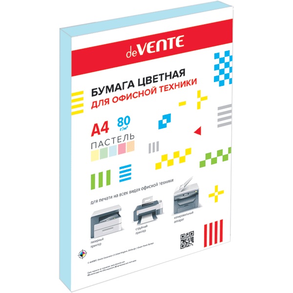 Бумага цветная А4. 50л. deVENTE 