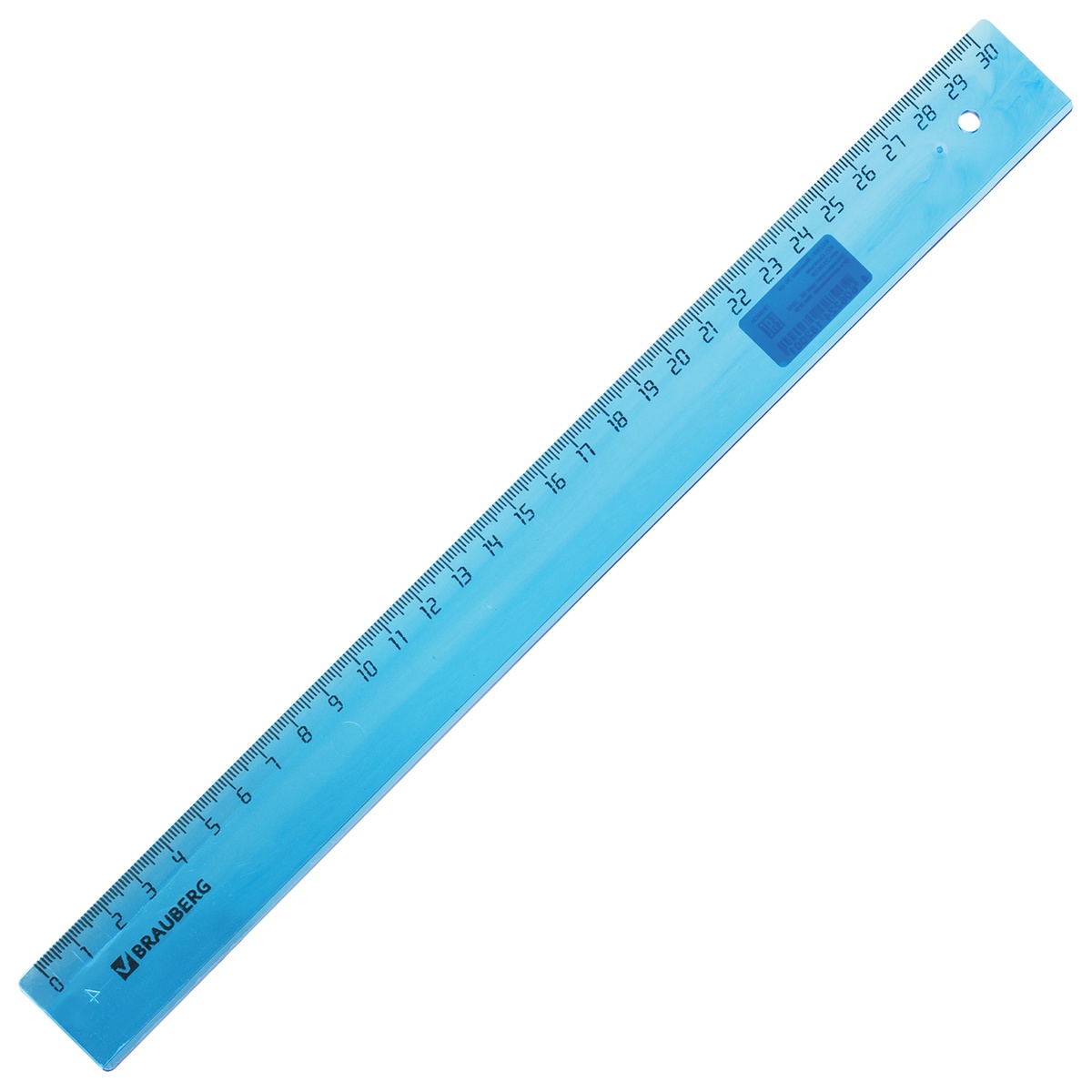 Линейка пластиковая 30см. BRAUBERG 